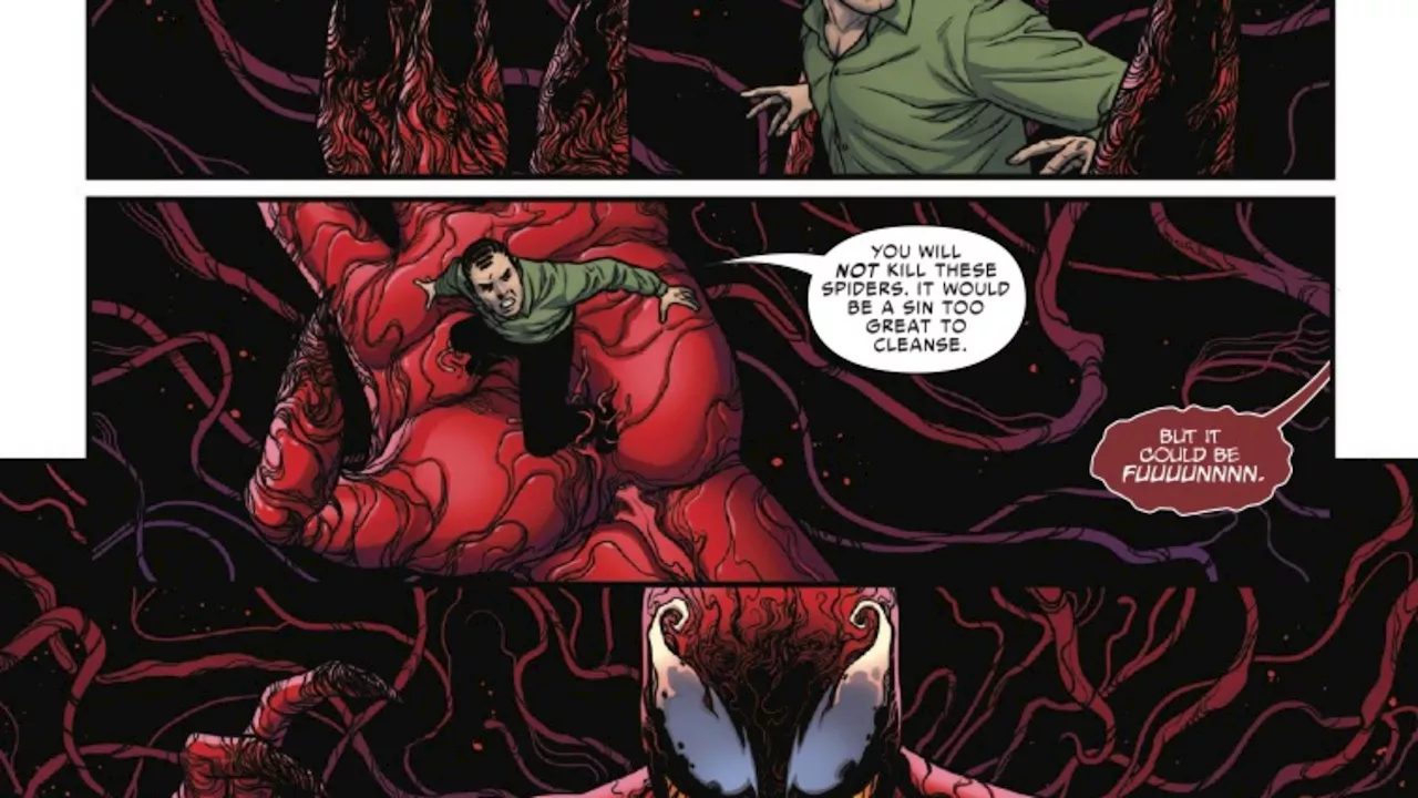 Red Goblin and Carnage Crash the Classroom in Spider-Versity #5