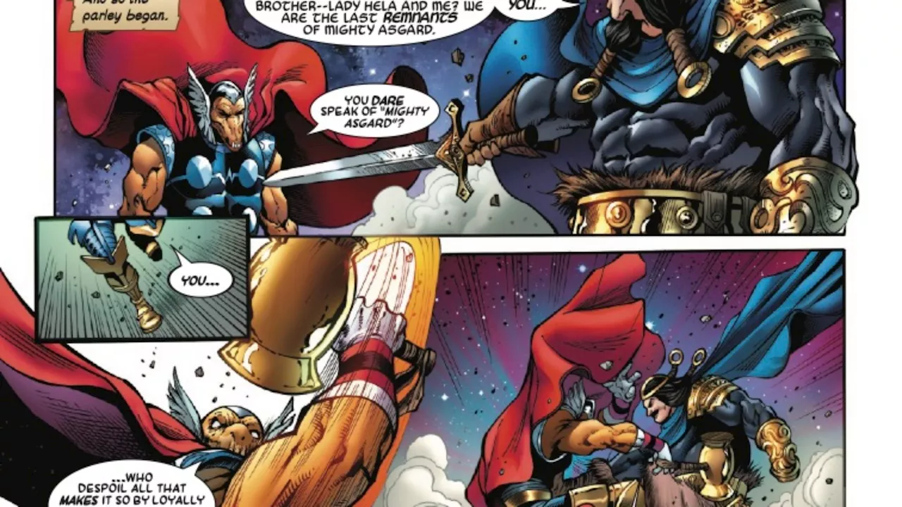 Cosmic War and Coffee Runs: The Dual Worlds of Queen in Black: Thor #1