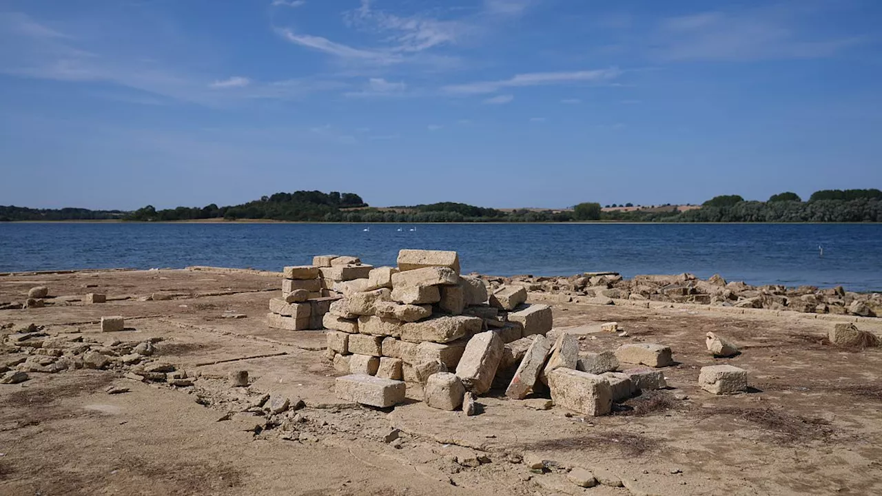 Drought Unearths the Ghost of Nether Hambleton in Rutland Water