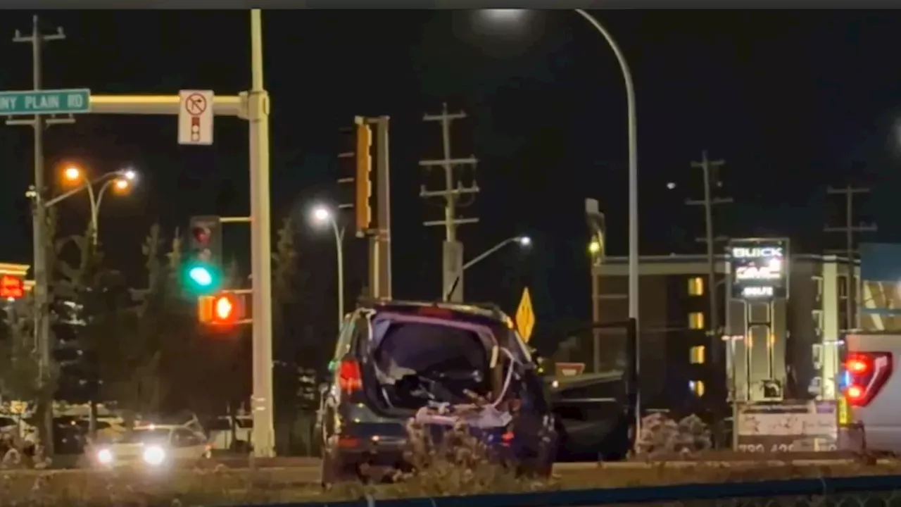 Chaos on Stony Plain Road: Edmonton Police Probe Four-Vehicle Pile-Up