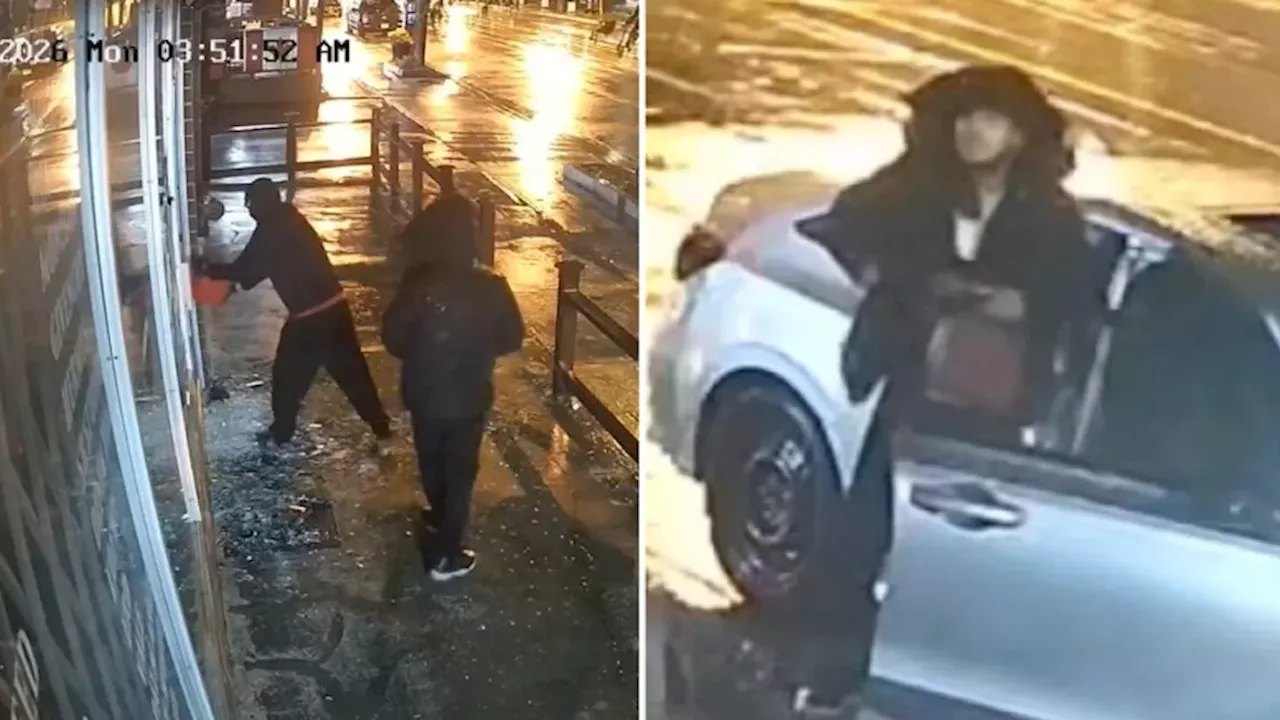 Toronto police seek two arson suspects caught on video pouring gasoline into Etobicoke clothing store