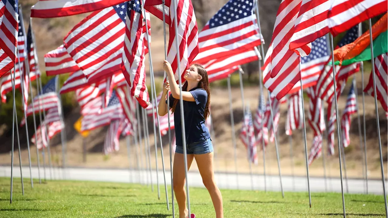 Waves of Flags remembrance display rises at Pepperdine University