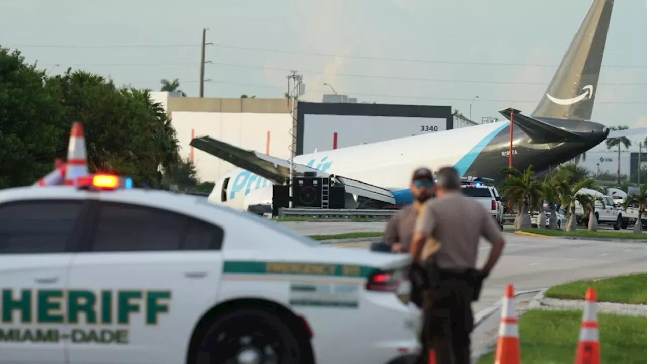 Amazon Cargo Plane Overshoots Miami Runway, Crashes into Vehicles and Fence