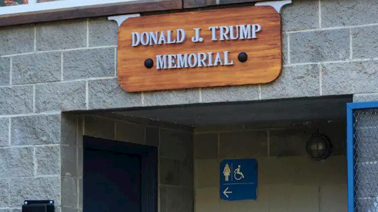 Rogue 'Donald J. Trump Memorial' sign removed from Victoria, B.C., restroom