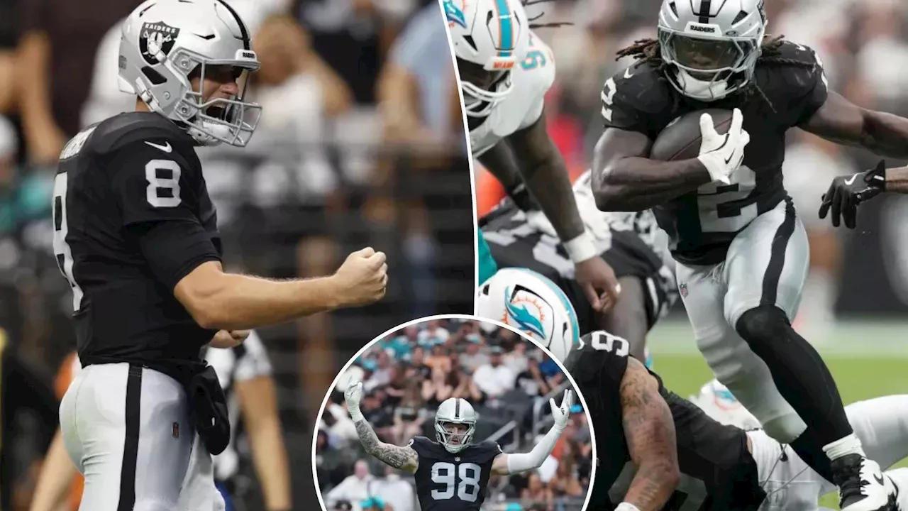Raider Revamp Shows Promise After 27-13 Victory Over Dolphins