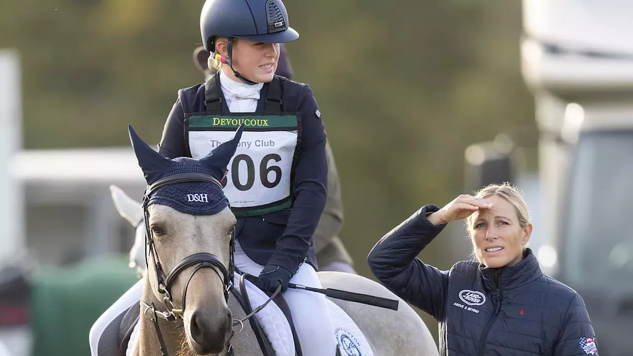 Mia Tindall follows in mother Zara's equestrian footsteps at Blenheim Palace International Horse Trials