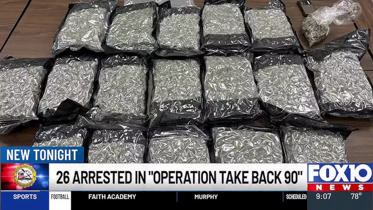 Mobile's U.S. 90 Crackdown: 26 Arrested in $217,000 Drug Bust
