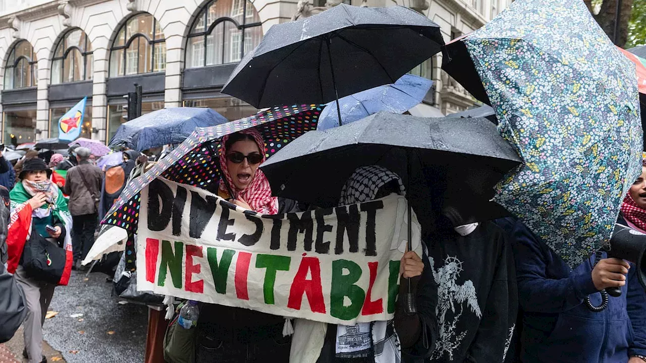 London Student Protest Ignites Controversy on October 7 Anniversary