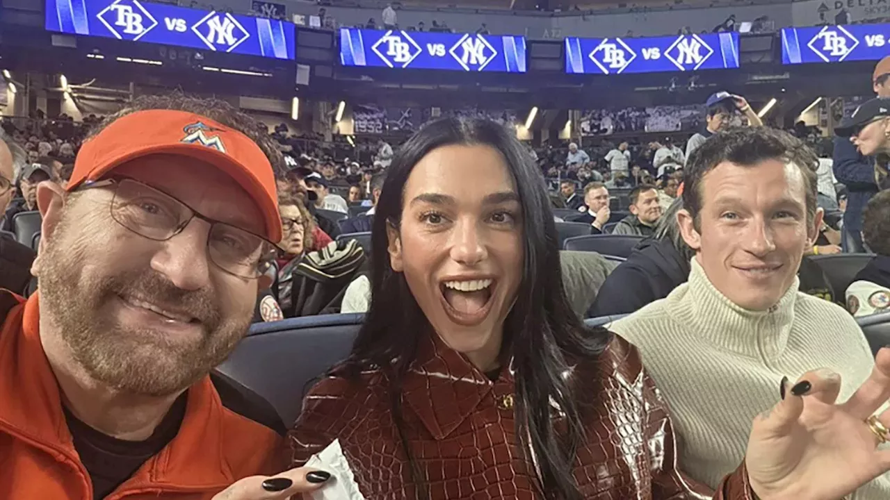 Diamond Date Night: Dua Lipa and Callum Turner Bring Hollywood Glamour to Yankee Stadium
