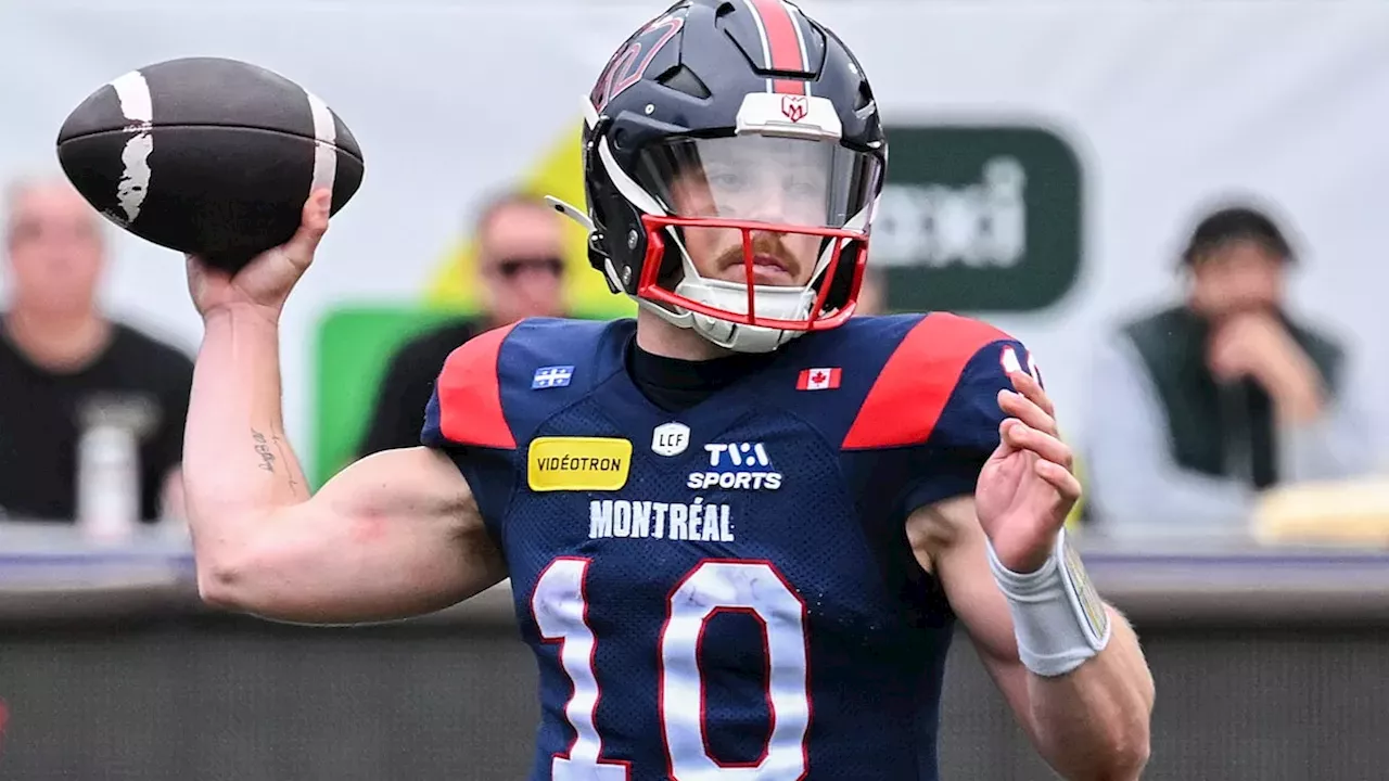 Alouettes QB Davis Alexander passes 5,000 yards in 44-24 win over Roughriders