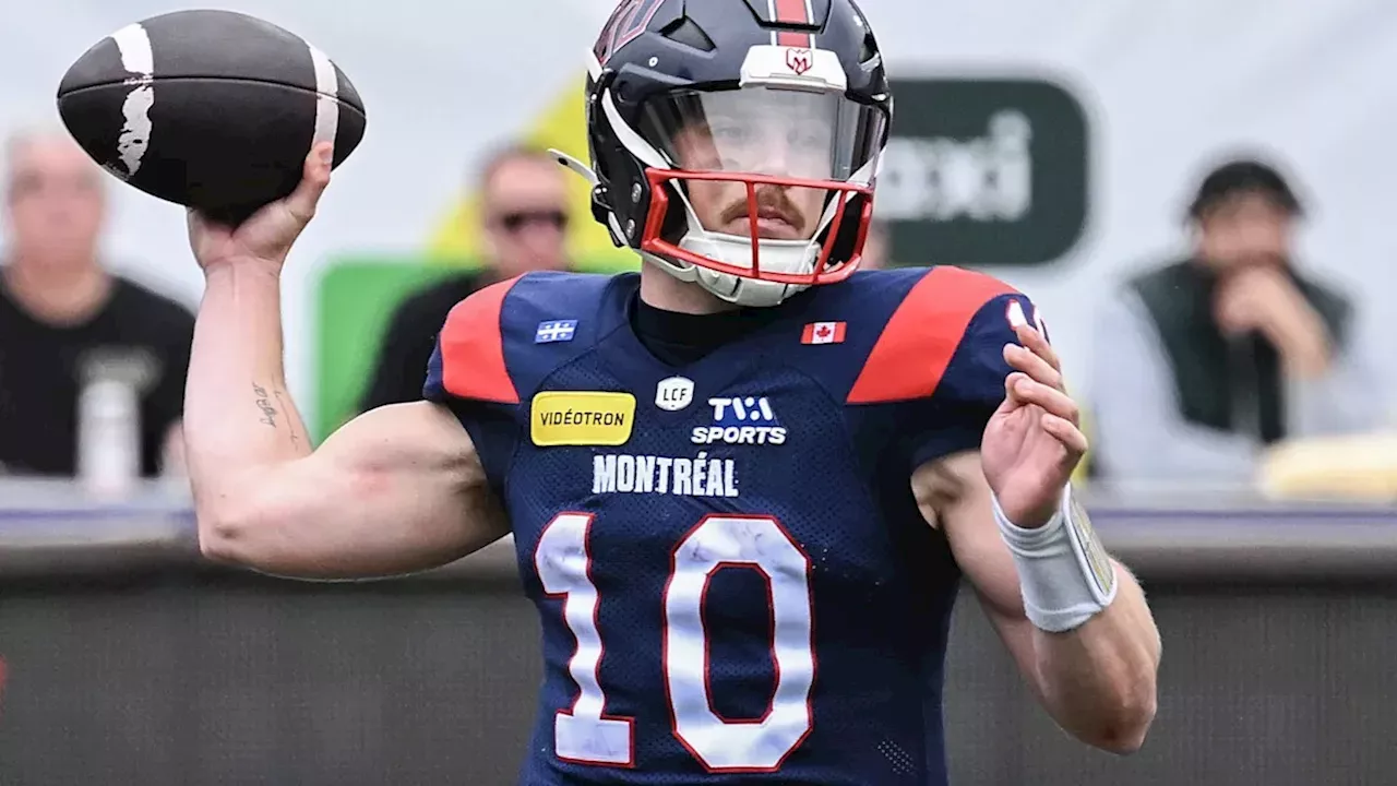 Davis Alexander hits 5,000 yards as Alouettes crush Roughriders 44-24