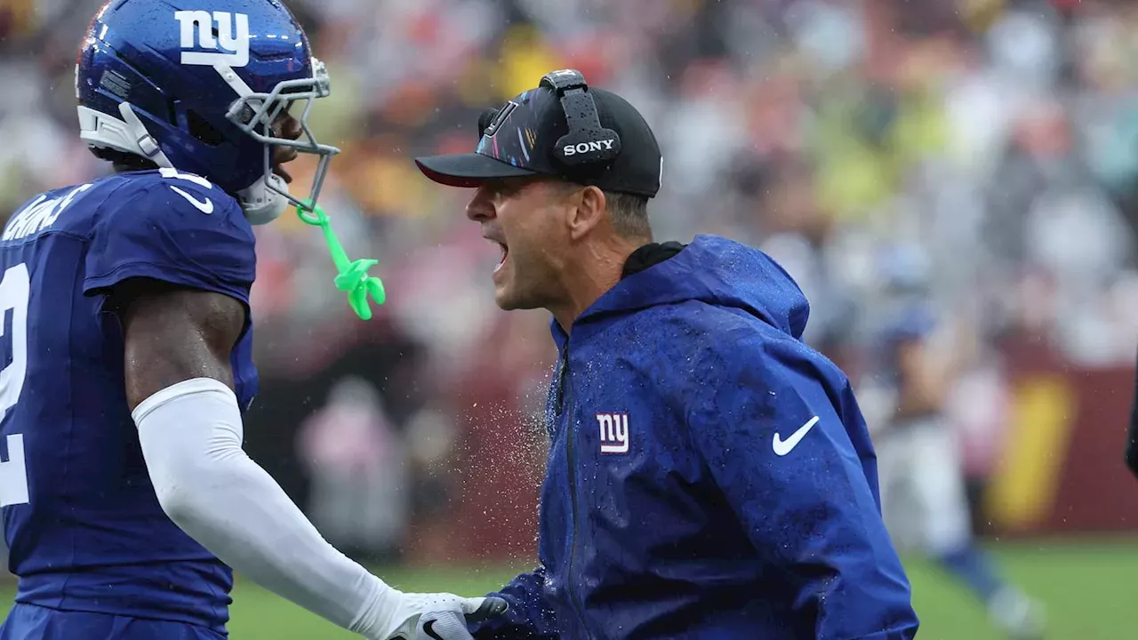 Giants Coach John Harbaugh Explains Late-Game Decisions, Injury Updates, and Center Change