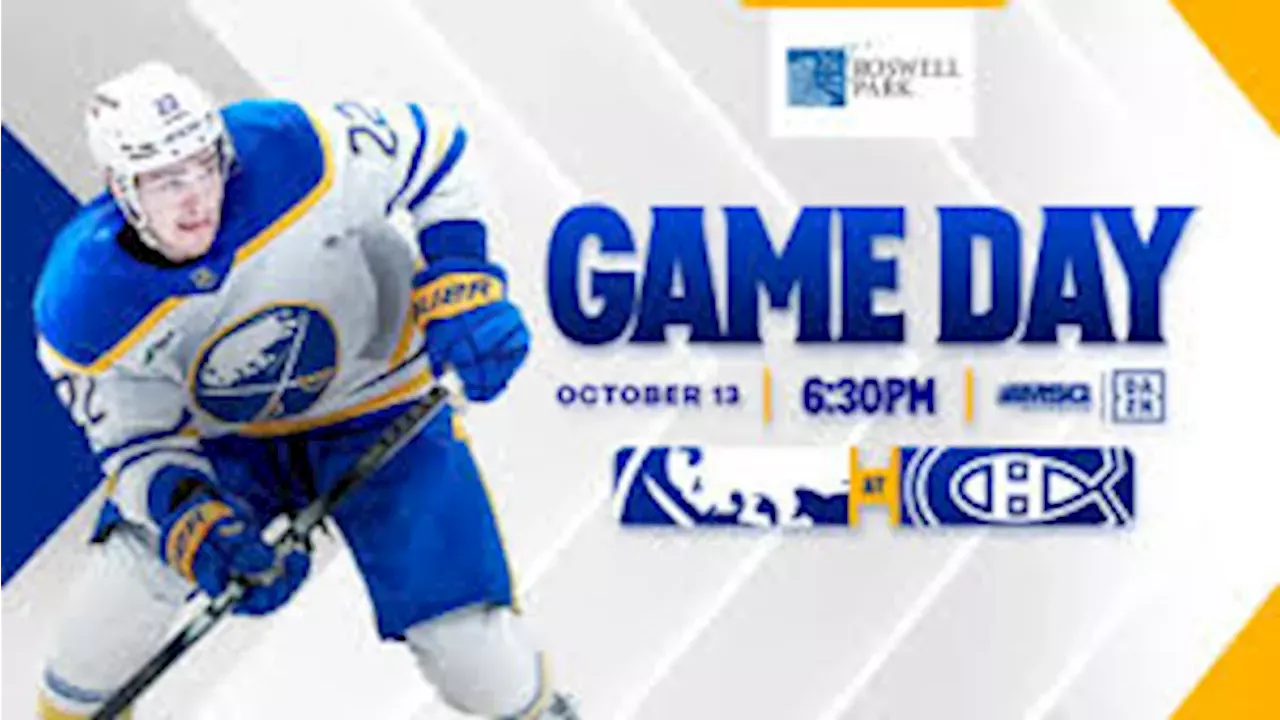 Sabres Face Canadiens in First Post-Playoff Clash; Dahlin Sidelined
