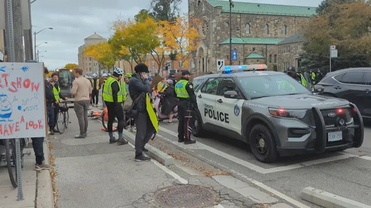 Third arrest made in Etobicoke bike lane removal protests on Bloor Street West