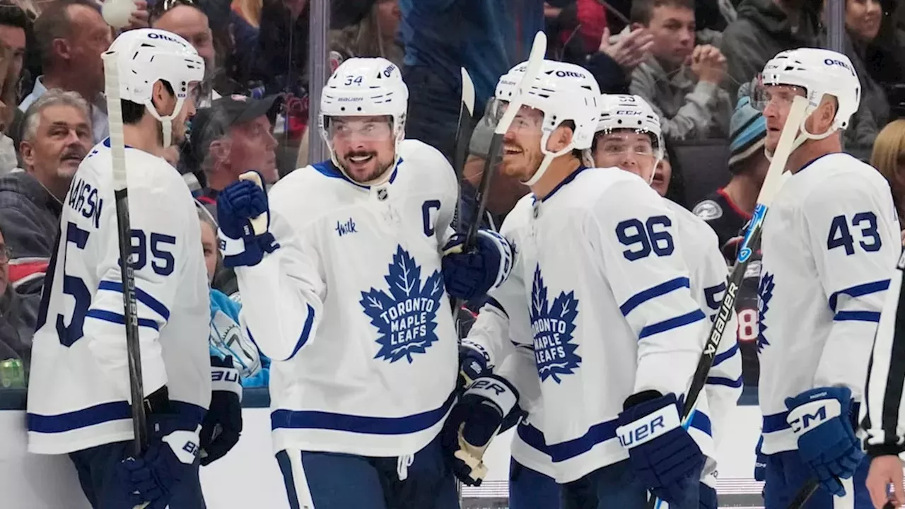 Matthews Hits 700-Game Mark as Maple Leafs Dismantle Blue Jackets