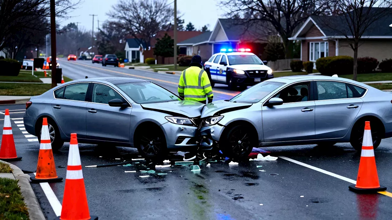Meriden Traffic Chaos: Three-Car Pile-up Shuts Down Elm Street