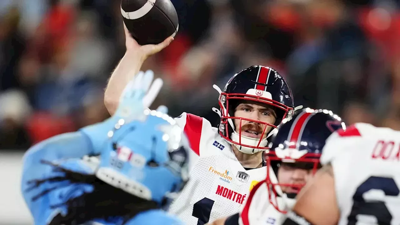 Montreal Alouettes Beat Toronto Argonauts 33-16 in CFL Regular-Season Finale