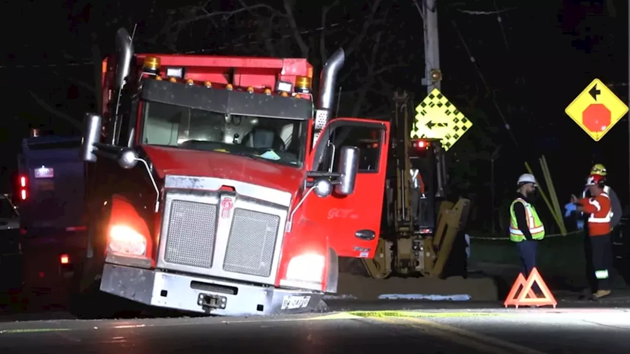 Sinkhole Swallows Dump Truck in Toronto's Upper Beach: Utilities Severed