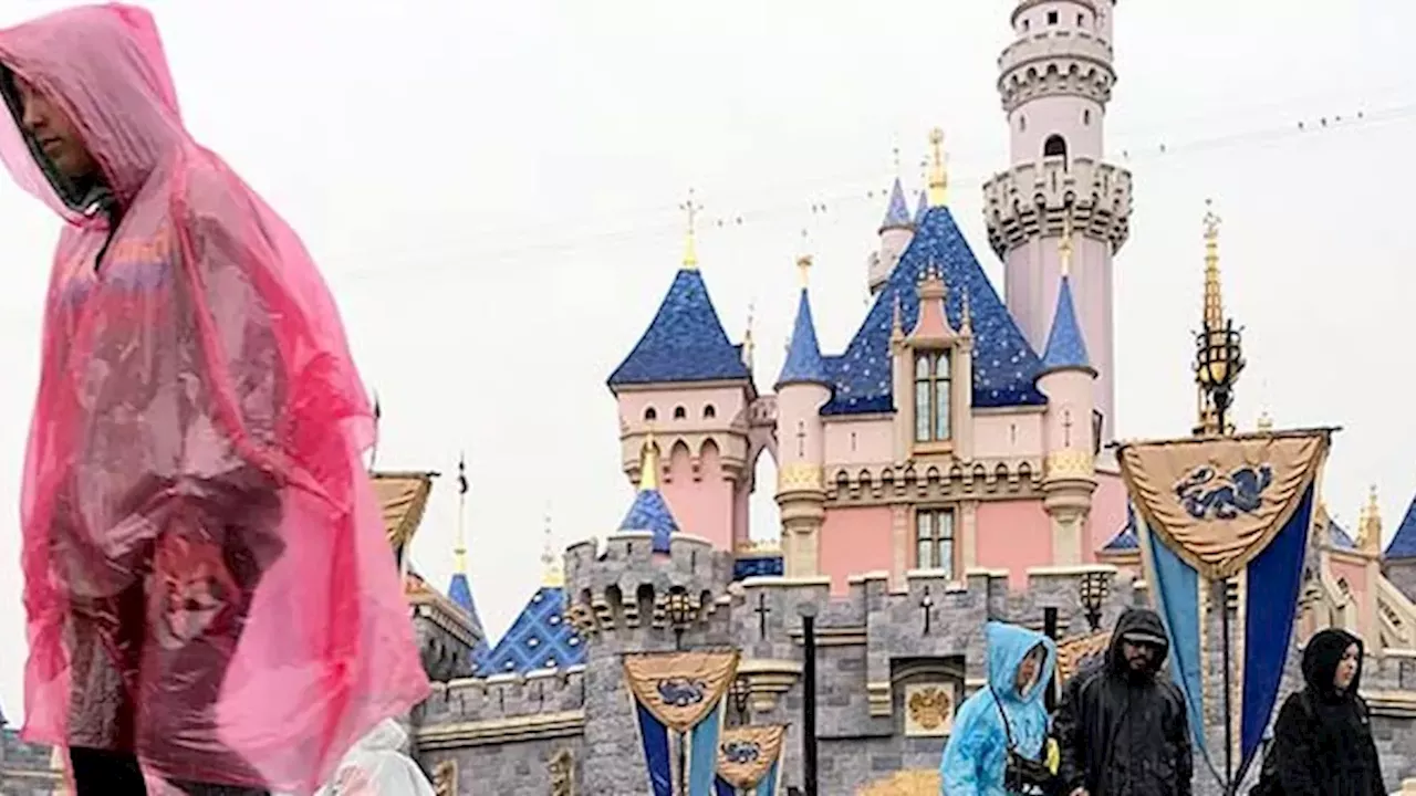 Disneyland Drenched: Torrential Rainstorm Floods Anaheim Park